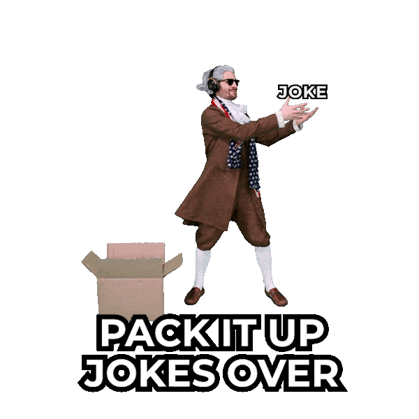 Jokes Over Pack It Up Sticker