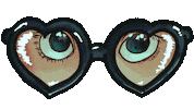 In Love Sunglasses Sticker