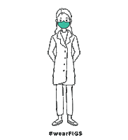 Physician Assistant Mask Sticker by FIGS