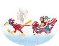 Christmas Sledding Sticker by The University of Arizona