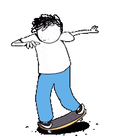 Skateboarding Sticker by Henry Jones