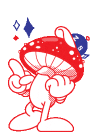 magic mushrooms Sticker by ZRO30