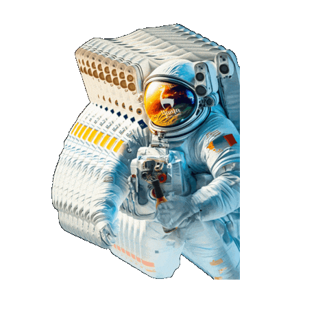 yamasaboresahumados giphygifmaker astronauta yama salsa picante Sticker