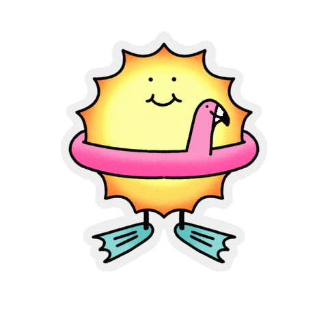 evite summer sun flamingo evite Sticker