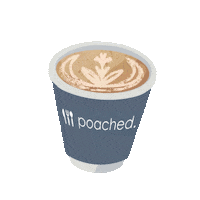 PoachedRestaurants barista coffee cup poached poachedrestaurants Sticker