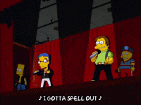 bart simpson singing GIF