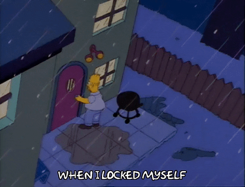 Raining Season 3 GIF by The Simpsons