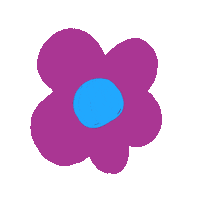 munino happy flower flor violet Sticker