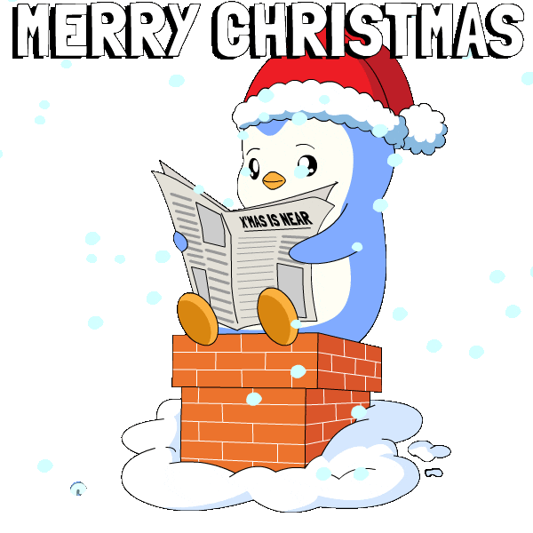 Merry Christmas Sticker by Pudgy Penguins