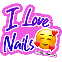GYexperience love gy gyexperience i love nails Sticker