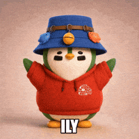 ZaddyFi love mood animated penguin GIF