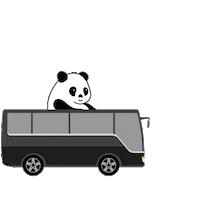 Panda Bus Sticker by PATCH STRIPS