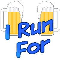NATHANSports beer pizza running run Sticker