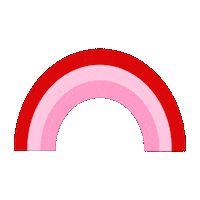 Rainbow Pink Red Sticker