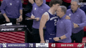 College Basketball Hug GIF by Northwestern Athletics