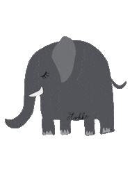 Elephant Jungle Sticker by Stokke GmbH
