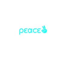 Aqua Blue Peace Sticker by Kia J