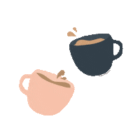 maddyramsaydesigns pink coffee blue drink Sticker