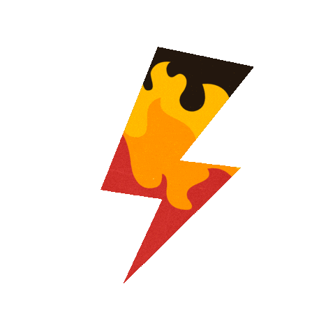 Fire Lightning Sticker by MOZGI Ent.
