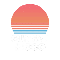 Sunset Disco Sticker by Halfsquare Designs