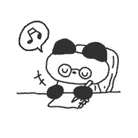 lno_oes bear study 곰 공부 Sticker