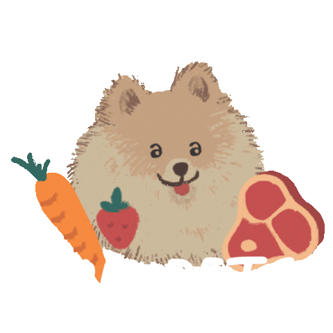 Puppy Pomeranian Sticker by Better Than Raw