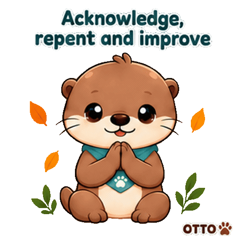 Inner Peace Reflection Sticker by Otto the Otter by GleeSpace