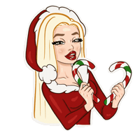 Merry Christmas Kiss Sticker