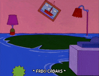 homer simpson frogs GIF