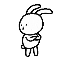 Angry Bunny Sticker by RainToMe