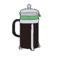 french press coffee Sticker by Go Get Em Tiger