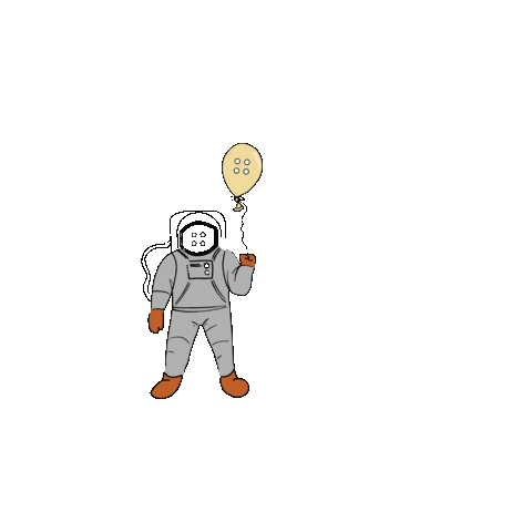 buttom giphyupload globo astronauta buttom Sticker