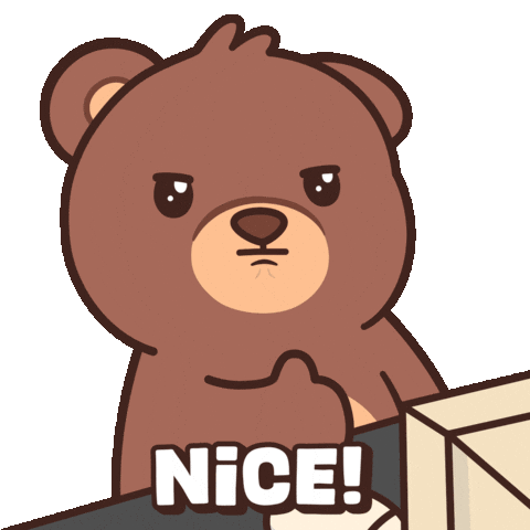 Happy Teddy Bear Sticker by BEARISH