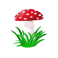 Mushroom Paddestoel Sticker