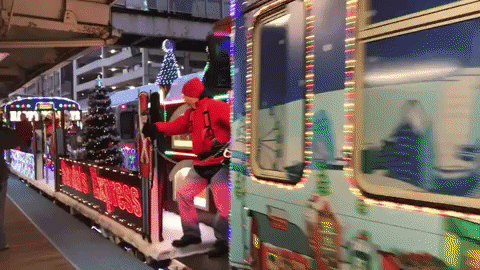 christmas train GIF