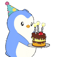 Celebrate Happy Birthday Sticker by Pudgy Penguins