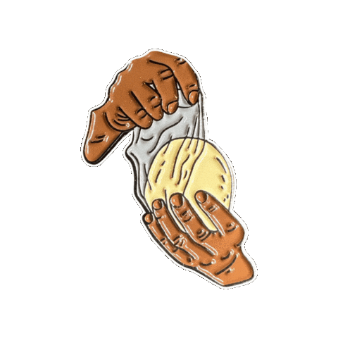 pinnedpins giphygifmaker food hand hands Sticker