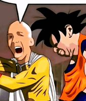 One Punch Man Goku Vs Saitama GIF
