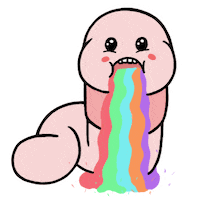 pink eww Sticker by Aminal Stickers