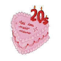 dsgnjulia cake aniversario 20 bolo Sticker