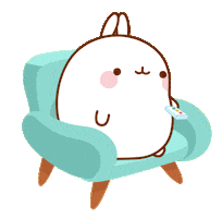 Watching Youtube Sticker by Molang