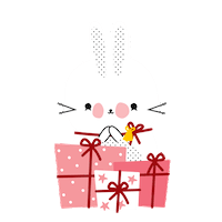 christmas bunny Sticker by conillo