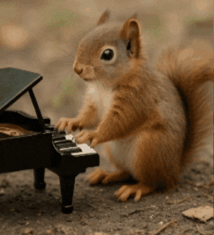 Piano Squirrel GIF by Studio Voisier