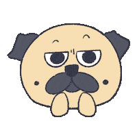 grumpydog3104 pug grumpydog Sticker