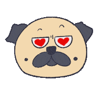 grumpydog3104 pug grumpydog Sticker