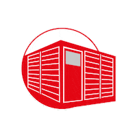 kdueberdachung rot kd haus garten Sticker