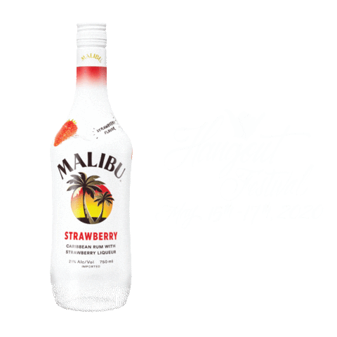 Happy Hour Cheers Sticker by Malibu Rum