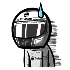 sad formula e Sticker by Envision Virgin Racing Formula E Team!