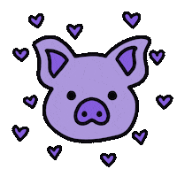 Porky Pig Hearts Sticker