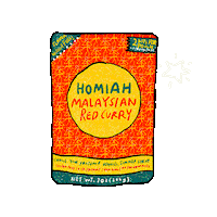 HomiahFoods food curry malaysian redcurry Sticker